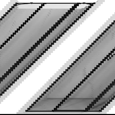 Mexen Mist porte de douche battante droite 150 cm, cadre noir, noir - 8A4-150-001-70-70-P