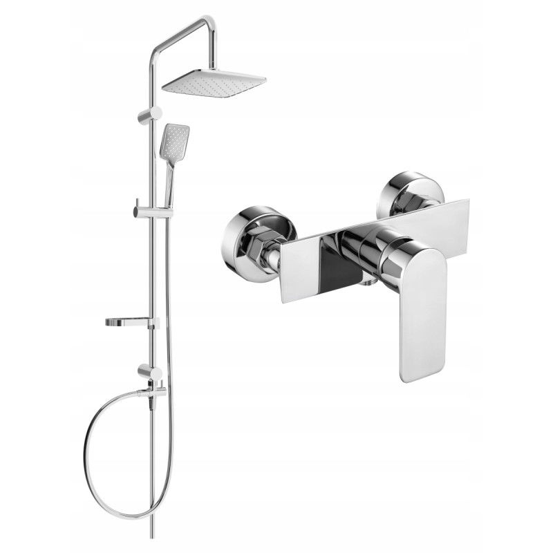 Ensemble de douche externe Mexen Sven avec pomme de douche et robinet de douche Alexa, chrome - 71240262-00