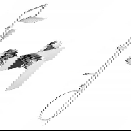 Mexen Alexa Sven ensemble de douche encastré avec pommeau de douche et mitigeur de douche, chrome - 71240262-00