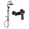 Mexen Alexa Sven ensemble de douche en surface avec pommeau de douche et mitigeur, noir - 71240262-70