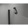 Mexen Mist porte de douche pivotante à gauche 120 cm, grille noire, noir - 8A4-120-000-70-77-L