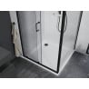 Cabine de Douche Coulissante Mexen Apia 90 x 90 cm, Transparent, Noir + Receveur de Douche Plat, Blanc - 840-090-090-70-00-4010?