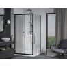 Cabine de Douche Coulissante Mexen Apia 90 x 90 cm, Transparent, Noir + Receveur de Douche Plat, Blanc - 840-090-090-70-00-4010?