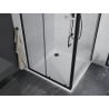 Cabine de Douche Coulissante Mexen Apia 90 x 90 cm, Transparent, Noir + Receveur de Douche Plat, Blanc - 840-090-090-70-00-4010?