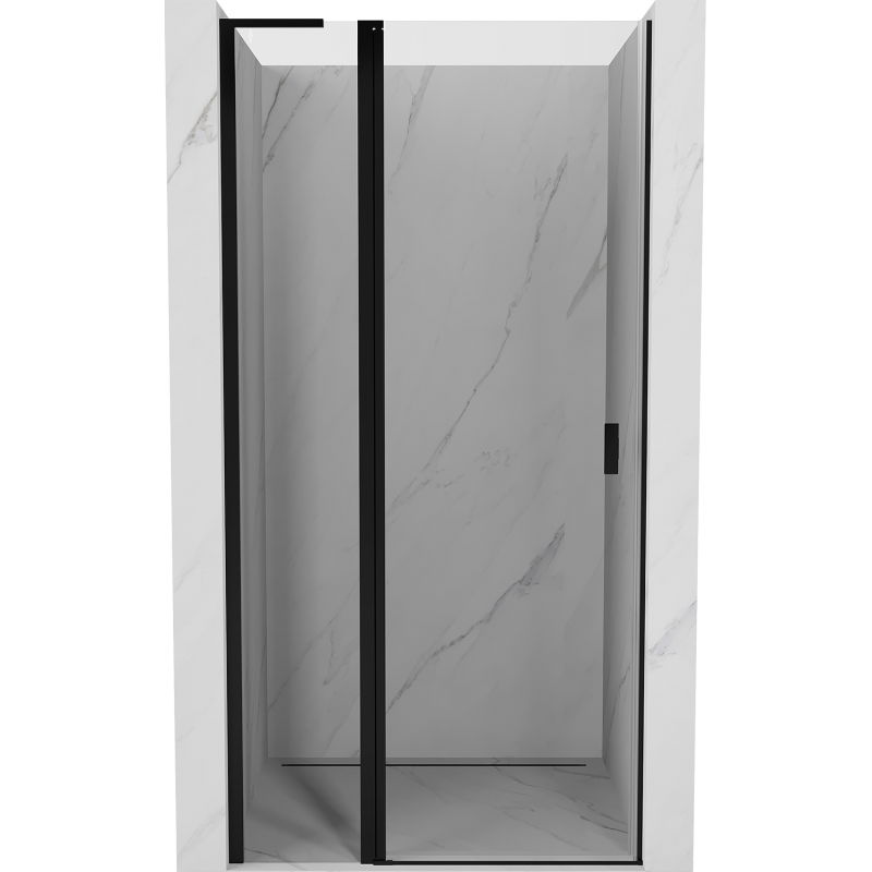 Mexen Mist L porte de douche battante 115 cm, transparent, noir - 8A4L-115-000-70-00