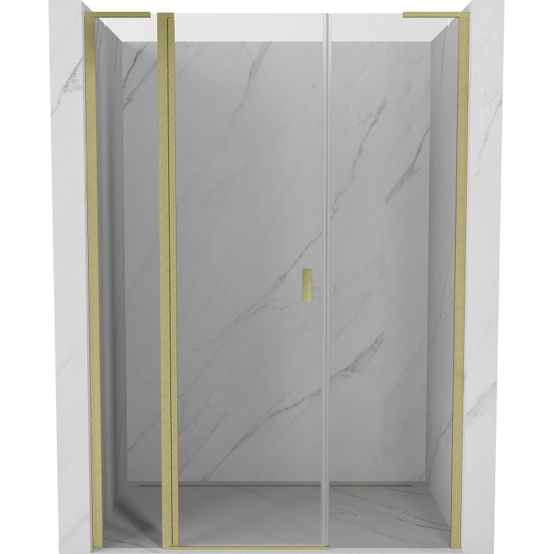 Mexen Mist L porte de douche pivotante 155 cm, transparent, or brossé - 8A4L-155-001-55-00