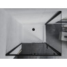 Mexen Apia cabine de douche coulissante 100 x 70 cm, transparent, noir + receveur Flat, blanc- 840-100-070-70-00-4010B