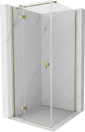 Mexen Mist-H T cabine de douche pivotante gauche 95 x 95 cm, transparent, doré - 8A5T-095-095-50-00-L