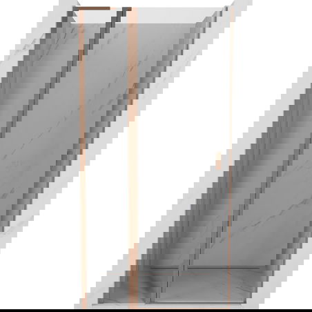 Mexen Mist L porte de douche pivotante 105 cm, transparent, cuivre brossé - 8A4L-105-000-65-00