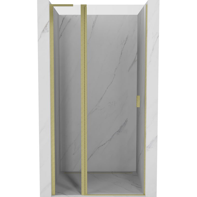 Mexen Mist L porte de douche pivotante 100 cm, transparent, doré brossé - 8A4L-100-000-55-00
