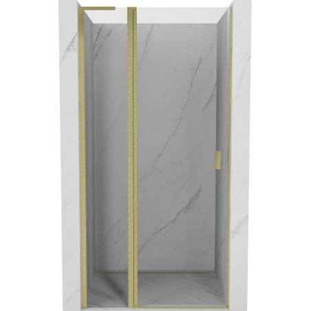 Mexen Mist L porte de douche battante 100 cm, transparent, or brossé - 8A4L-100-000-55-00
