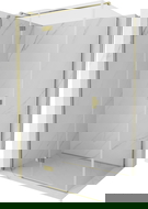 Mexen Mist-H T cabine de douche battante gauche 90 x 100 cm, transparent, or - 8A5T-090-100-50-00-L