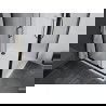 Cabine de douche coulissante Mexen Apia 100 x 100 cm, transparente, noire + receveur plat, blanc- 840-100-100-70-00-4010B