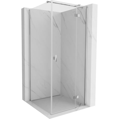 Mexen Mist-H T cabine de douche pivotante droite 100 x 100 cm, transparent, chrome - 8A5T-100-100-01-00-P