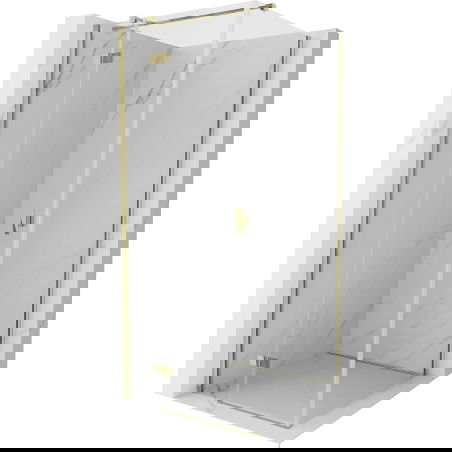 Mexen Mist H T cabine de douche pivotante gauche 110 x 110 cm, transparent, or - 8A5T-110-110-50-00-L