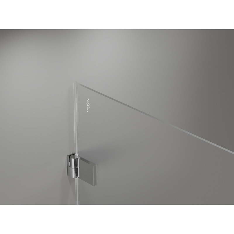 Mexen Lunar-B cabine de douche pivotante gauche 100 x 100 cm, transparent, chrome - 832-100-100-01-00-L