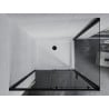 Mexen Apia cabine de douche coulissante 130 x 80 cm, transparent, noire + receveur Flat, blanc - 840-130-080-70-00-4010B