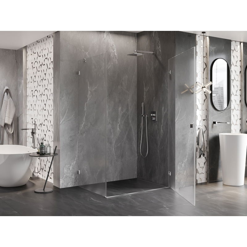 Mexen Lunar-B cabine de douche pivotante droite 95 x 90 cm, transparent, chrome - 832-095-090-01-00-P
