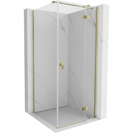 Mexen Mist-H T cabine de douche pivotante droite 75 x 75 cm, transparent, or - 8A5T-075-075-50-00-P