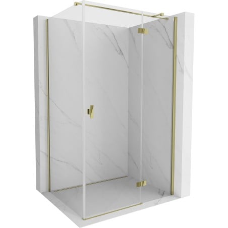 Mexen Mist-H T cabine de douche pivotante droite 80 x 75 cm, transparent, or - 8A5T-080-075-50-00-P