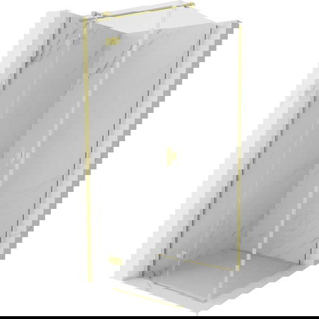 Mexen Mist-H T cabine de douche pendante à gauche 80 x 80 cm, transparent, or brossé - 8A5T-080-080-55-00-L