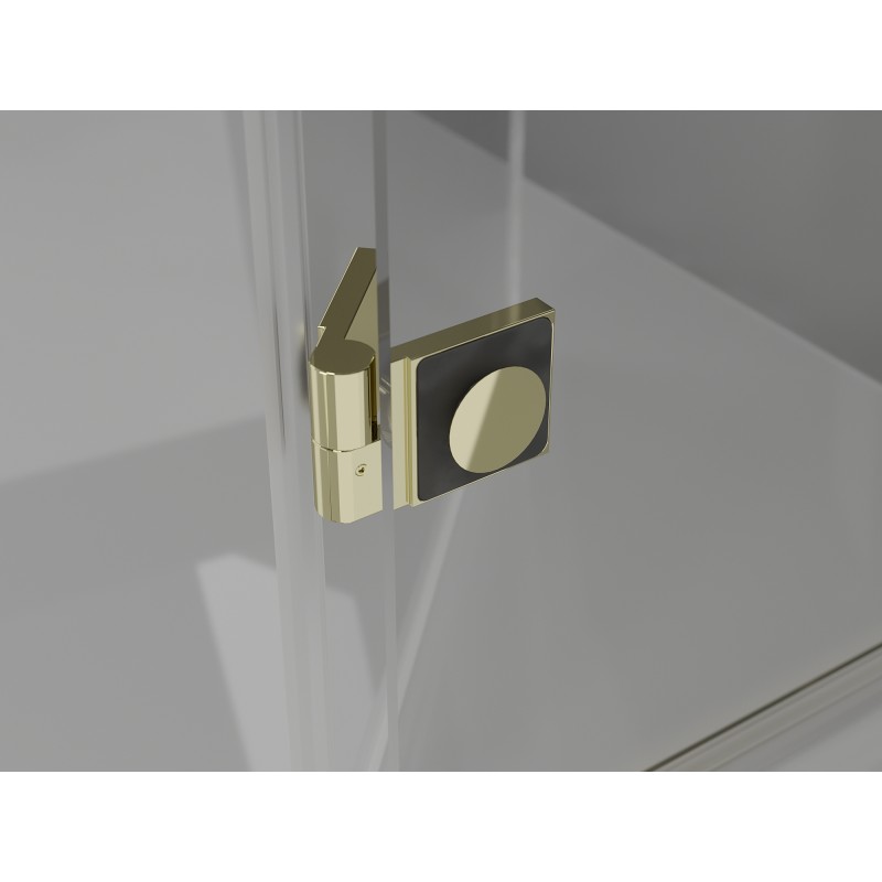 Mexen Mist-H T cabine de douche pivotante droite 90 x 80 cm, transparent, or - 8A5T-090-080-50-00-P