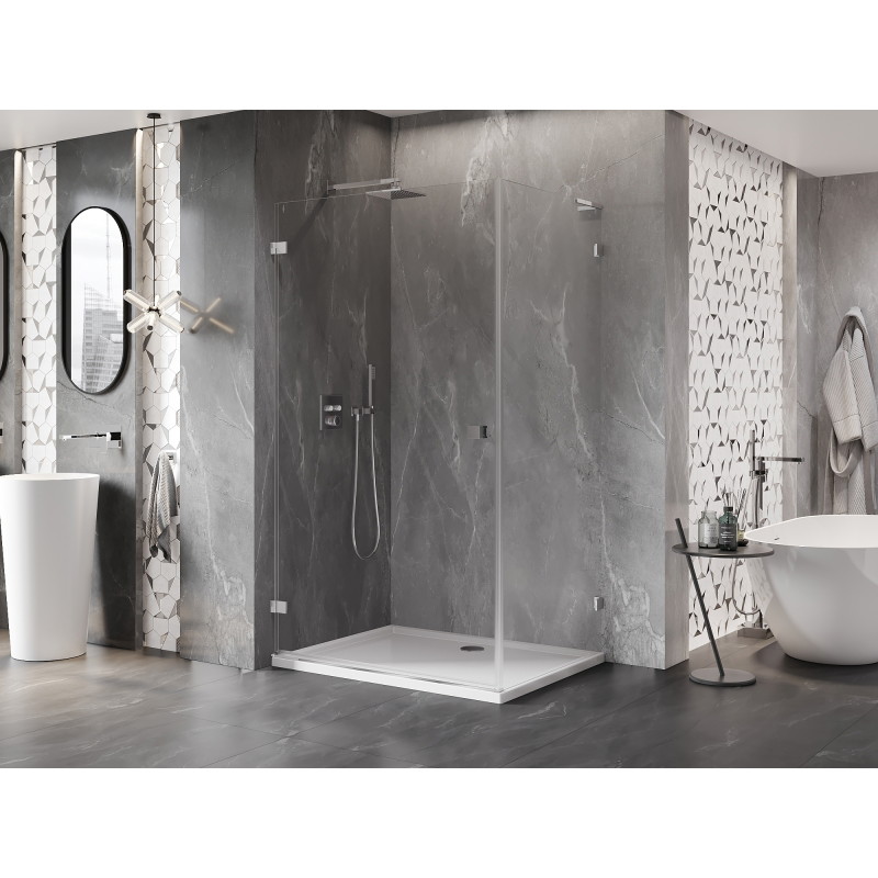 Mexen Lunar-B L cabine de douche pivotante gauche 95 x 90 cm, transparent, chromé - 832L-095-090-01-00-L
