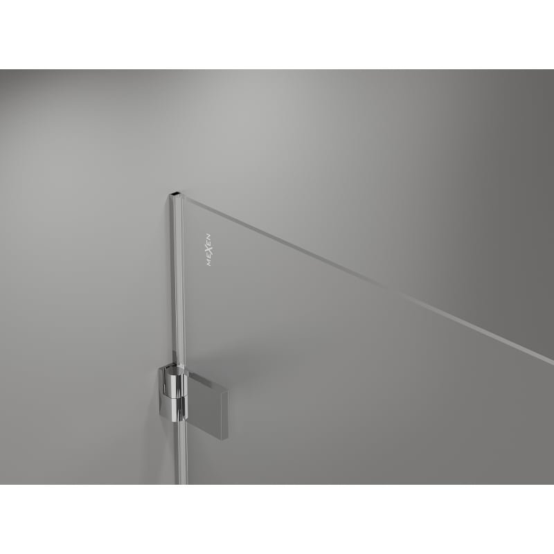Mexen Lunar-B L cabine de douche pivotante gauche 100 x 100 cm, transparent, chrome - 832L-100-100-01-00-L