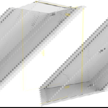 Mexen Mist H T cabine de douche pivotante droite 80 x 100 cm, transparent, or - 8A5T-080-100-50-00-P
