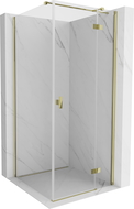 Mexen Mist H T cabine de douche pivotante droite 100 x 100 cm, transparent, doré - 8A5T-100-100-50-00-P
