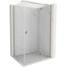 Mexen Mist-H T cabine de douche pivotante droite 120 x 100 cm, transparent, dorée - 8A5T-120-100-50-00-P