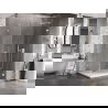 Mexen Lunar-B paroi de douche articulée droite 80 x 70 cm, transparente, blanche - 832-080-070-20-00-P