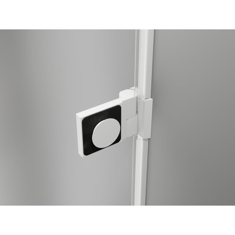 Mexen Lunar-B cabine de douche pivotante droite 90 x 90 cm, transparent, blanc - 832-090-090-20-00-P