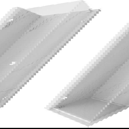 Mexen Lunar-B L cabine de douche battante gauche 100 x 90 cm, transparent, blanc - 832L-100-090-20-00-L