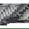 Mexen Apia cabine de douche coulissante 100 x 100 cm, transparent, noir + receveur Flat, noir - 840-100-100-70-00-4070B