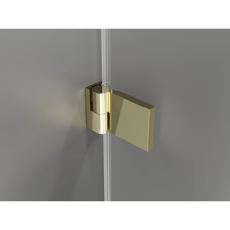 Mexen Lunar-B cabine de douche pivotante gauche 80 x 80 cm, transparent, doré - 832-080-080-50-00-L