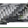 Mexen Apia cabine de douche coulissante 100 x 100 cm, transparent, noir + receveur Flat, noir - 840-100-100-70-00-4070B