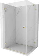 Mexen Lunar-B cabine de douche pivotante gauche 100 x 90 cm, transparente, or - 832-100-090-50-00-L
