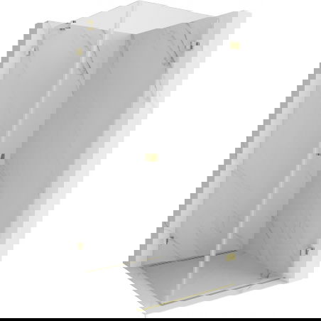 Mexen Lunar-B cabine de douche battante droite 80 x 80 cm, transparent, dorée - 832-080-080-50-00-P