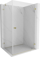 Mexen Lunar-B cabine de douche pivotante droite 95 x 80 cm, transparente, dorée - 832-095-080-50-00-P