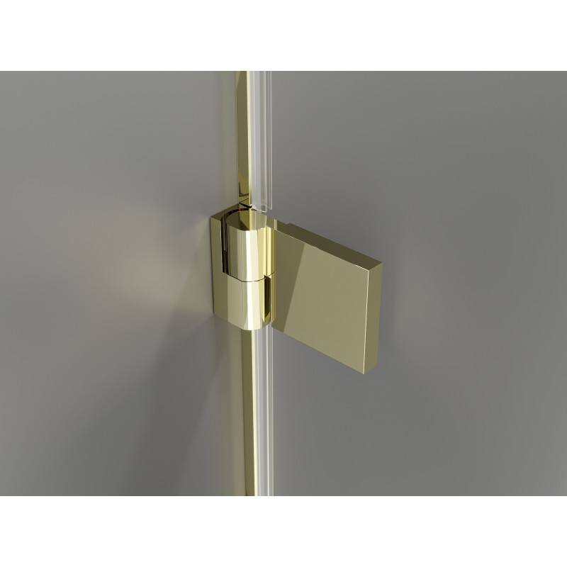 Mexen Lunar-B cabine de douche pivotante droite 100 x 80 cm, transparent, or - 832-100-080-50-00-P