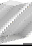 Mexen Lunar-B cabine de douche pivotante droite 100 x 90 cm, transparent, or - 832-100-090-50-00-P