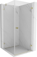 Mexen Lunar-B cabine de douche pivotante droite 100 x 100 cm, transparent, or - 832-100-100-50-00-P