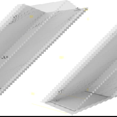 Mexen Lunar-B L cabine de douche pivotante gauche 70 x 70 cm, transparente, or - 832L-070-070-50-00-L