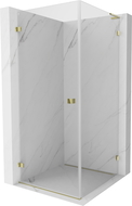 Mexen Lunar-B L cabine de douche pivotante gauche 70 x 70 cm, transparente, or - 832L-070-070-50-00-L