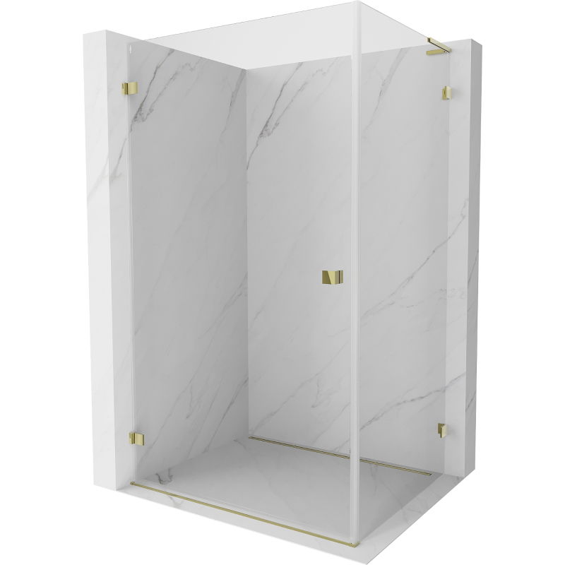 Mexen Lunar-B L cabine de douche pivotante gauche 85 x 70 cm, transparent, or - 832L-085-070-50-00-L