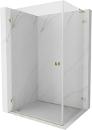 Mexen Lunar-B L cabine de douche pivotante gauche 95 x 80 cm, transparente, dorée - 832L-095-080-50-00-L