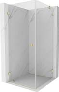 Mexen Lunar-B cabine de douche pivotante gauche 80 x 80 cm, transparent, or brossé - 832-080-080-55-00-L