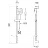 Mexen DF17 ensemble de douche coulissant, chrome - 785174582-00