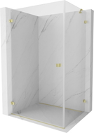 Mexen Lunar-B cabine de douche battante gauche 95 x 90 cm, transparent, or brossé - 832-095-090-55-00-L